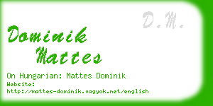 dominik mattes business card